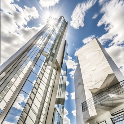 OEM Exterior Glass Aluminium Curtain Wall Windproof Isolamento térmico