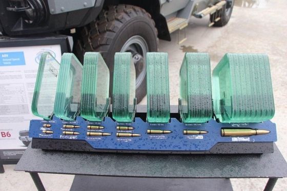Painéis de vidro balístico multicamadas de alta resistência ao impacto Duráveis e duradouros para uma proteção ideal